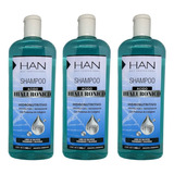 Shampoo Han Ácido Hialurónico 3 Unid. Hidronutritivo 500ml