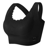 Top Deportivo Brasier Push Up Ropa Negra Para Mujer Yoga