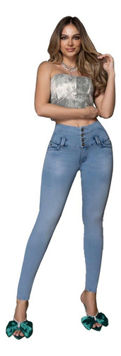 Pantalón De Mezclilla Skinny Jeans Push Up Para Mujer Ciclón