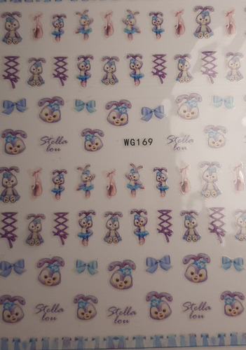 Stickers Para Uñas. Personajes X Plancha. Diseños Nail Art 