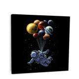 Cuadro Canvas Moderno Astronauta Globos Planetas Espacio