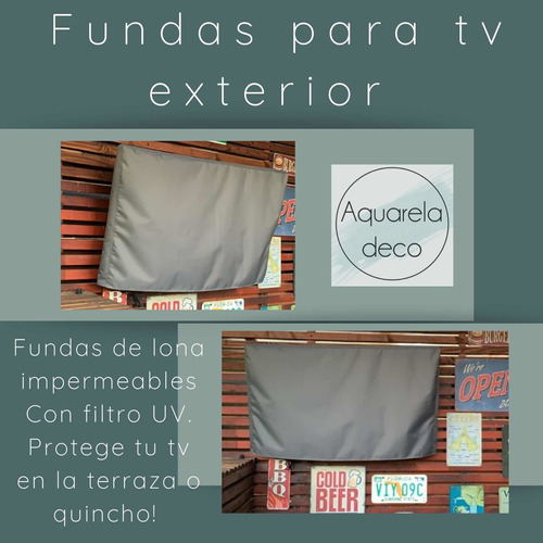 Funda Tv Exterior Impermeable Quincho Terraza 60-69