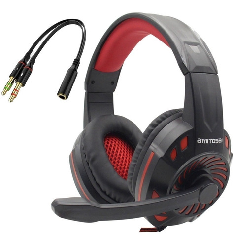 Combo Gamer Auriculares Miticos Floss+ Divisor De Audio Pc