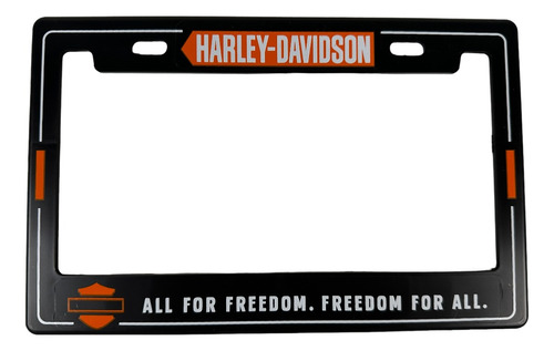 Portaplaca Moto Harley Davidson Naranja  14 X 22 Cms