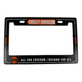 Portaplaca Moto Harley Davidson Naranja  14 X 22 Cms