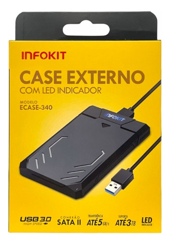 Hd Externo Infokit 1tb 1tera Usb 3.0 Gamer P/ Ps3 Ps4 Ps5 Xbox Notebook Smart Tv Desktop Cpu Pc
