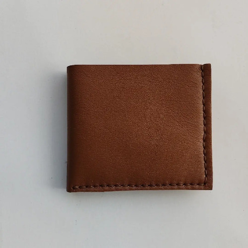 Cartera De Piel Para Caballero, Café. Hecha A Mano