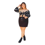 Blusinha Cropped Plus Size Manga Princesinha 27