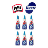 Kit Cola Branca Liquida Tenaz Pritt 35g Escolar Slime C/6