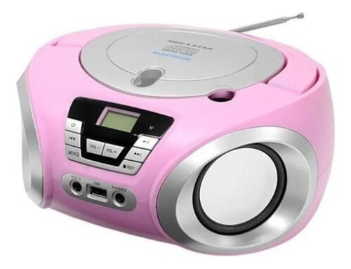Mini System Radio Cd Player Mp3  Fm  Bluetooth Mp3 P2 Rosa 