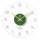 Reloj De Pared Vidrio Templado Silencioso Decorativo Moderno