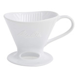 Melitta 1 Taza De Cafetera De Porcelana Con Cono De Vertido. Color Blanco Brillo