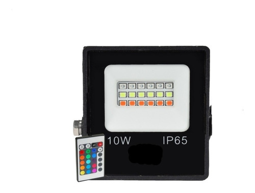 Reflector Proyector Led Rgb 10w Control Remoto Exterior Smd
