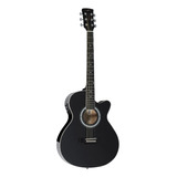 Violão Mini Jumbo Elétrico Vogga Vce330 Bk (preto)