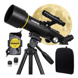 Horox - Telescopio Refractor De 2.756 In De Apertura De 15.. Color Negro