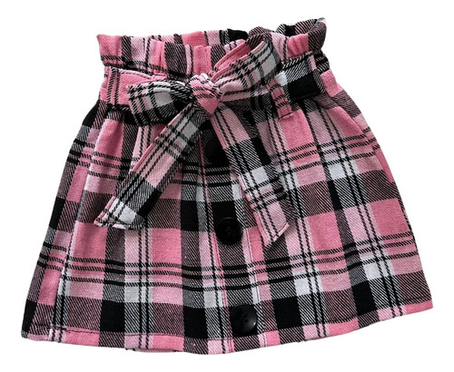 Saia Infantil Xadrez Menina Mini Diva Roupa Infantil De Frio