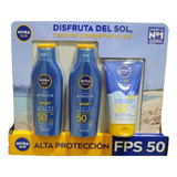 Nivea Sun Protector Solar 2 Locion + 1 Crema Kids