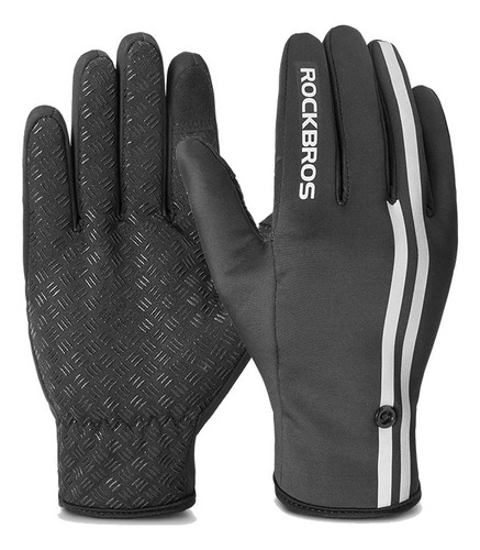 Guantes Largos Rockbros Invierno Ciclismo Con Reflectivos