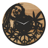 Reloj De Pared Artesanal - Bob Marley