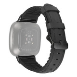 Para Fitbit Versa 3 Leather + Correa De Reloj De Silicona