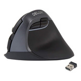 Delux M618mini, Mouse Vertical Ergonómico Inalámbrico 6 Keys Color Negro