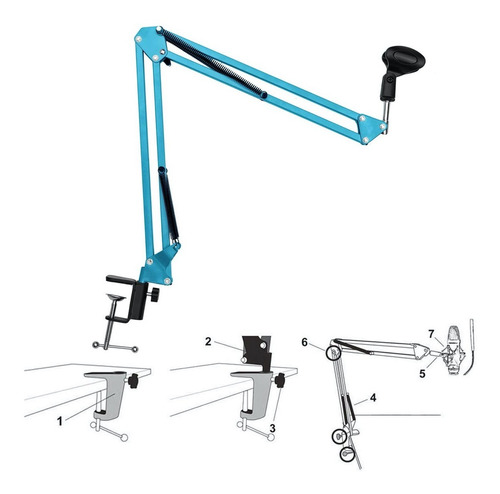 Soporte Para Micrófono Brazo Estudio Condenser Profesional