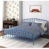 Base De Cama King Size Bushwick Azul