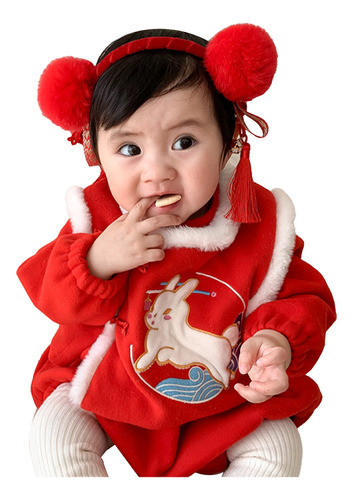 Mono De Año Nuevo Para Bebé, Ropa Tradicional China, 2 Pieza