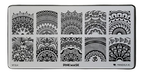 Placa Stamping Pink Mask #14 Mandala