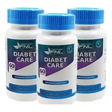 Pack 3 Diabet Care 60 Cáp Cu Ayuda Control Glucosa, 3x60 Fnl