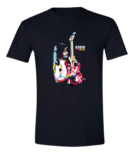 Playera Hombre Rock Eddie Van Halen Ilustración 879n