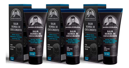 Kit 3 Balm Para Barba Hidratante Ferrari Black Barba Robusta