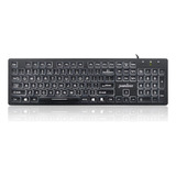 Perixx Periboard-317 - Teclado Usb Retroiluminado  Gran Letr