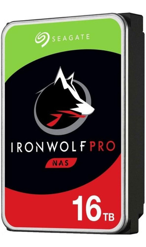 Disco Duro Para Nas Seagate Ironwolf Pro 3.5  16tb Sata Iii Color Negro