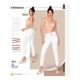 Pantalon Cklass 400-61 Blanco Mezclilla-outlet/saldos Mchn