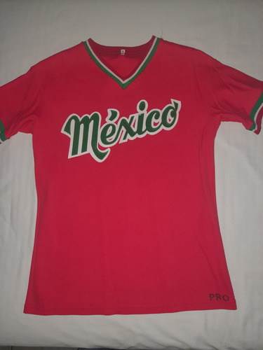 Jersey Béisbol México 80's De Época Rojo 