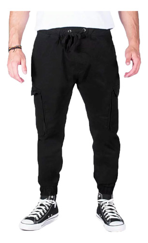 Pantalón Efecto Uno Lifestyle Hombre Hobart Negro Blw