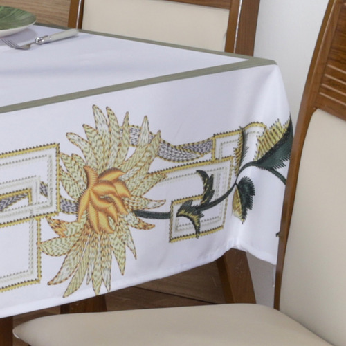 Toalha De Mesa Estampada 6 Lugares 2,20x1,50 Coleção Pascoa