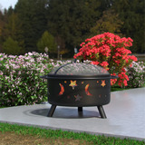 Solar 23 Portable Outdoor Fireplace Fire Pit Ring For Backya