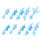 10 Piezas De Juguetes De Dinosaurio Tirachinas De Azul