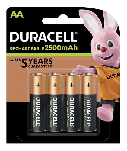 Pilas Recargables Duracell Aa 2500mah 4 Unidades/3gmarket