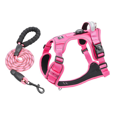 Pechera Arnés Airtag Con Correa Para Perros Extra Grandes Fucsia Xl | Meses sin interés