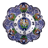 Reloj De Talavera Poblana Barroca Rosa 31 Cm Color #41