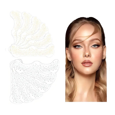 12pcz Tatuaje Temporal Cara Pecas Oro Brillo Señora Para Conciertos, Días De Playa, Halloween, Bodas Y Festivales De Música | Meses sin interés