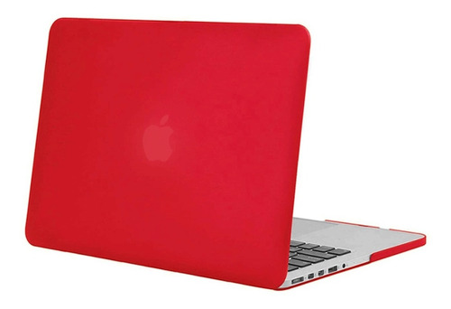 Kit Carcasa Rojo + Tapón Transparente Macbook Air 13