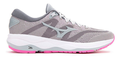 Lançamento Tênis Mizuno Way - Feminino - Cinza/rosa Original