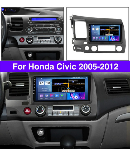 Autoradio Android Honda Civic 2006-2012 4+64gb 8core Foto 2