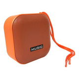 Parlante Bluetooth 5.0 Mini Portatil Con Luces Y Correa Color Naranja