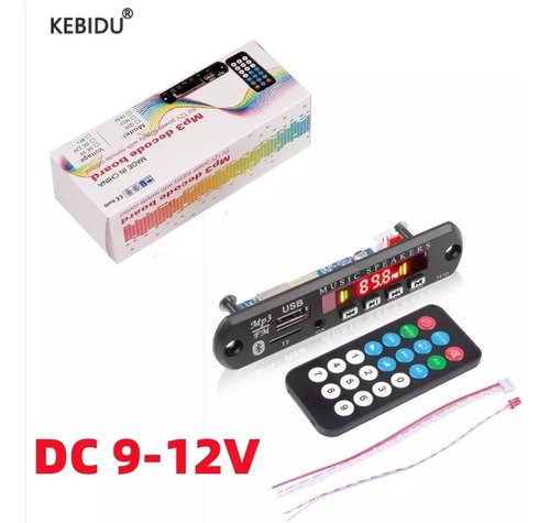 Decodificador Kebidu Mp3 Usb Caixa Ativa Bluetooth 9-12w