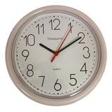 Reloj Pared Plastico Blanco Timesonic 25cm Redondo Con Pila